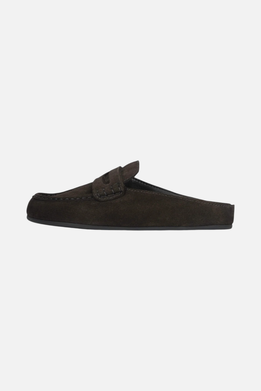 Jeffrey Campbell Women's Miles Loafer Mule in Brown Suede – front view