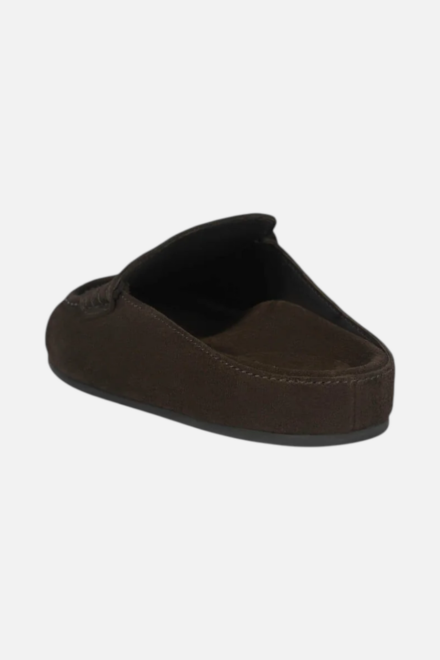Jeffrey Campbell Women's Miles Loafer Mule in Brown Suede – side view