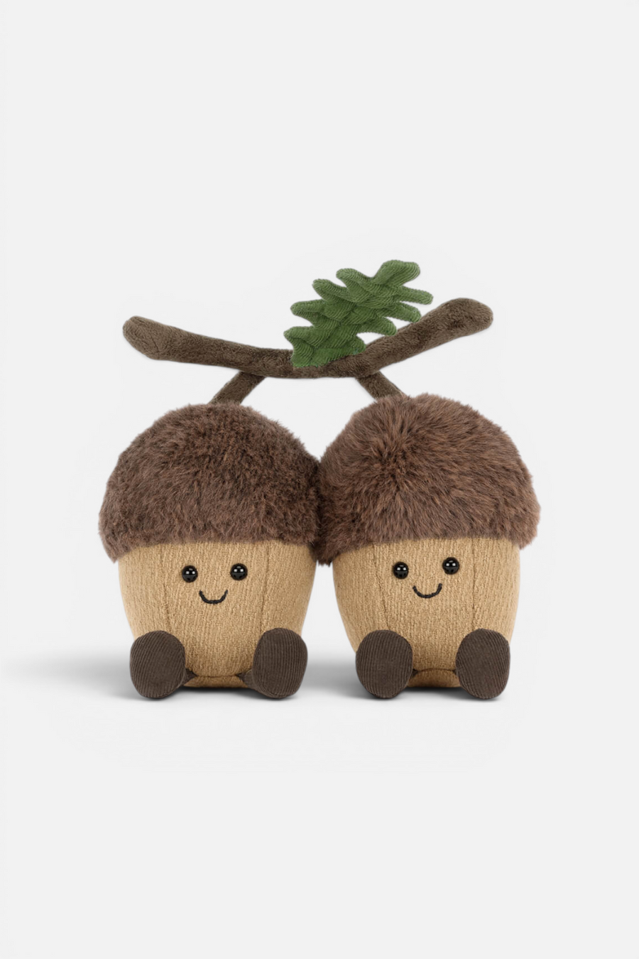Jellycat Amuseables Ort & Tum Acorns Plush Toy – flat lay