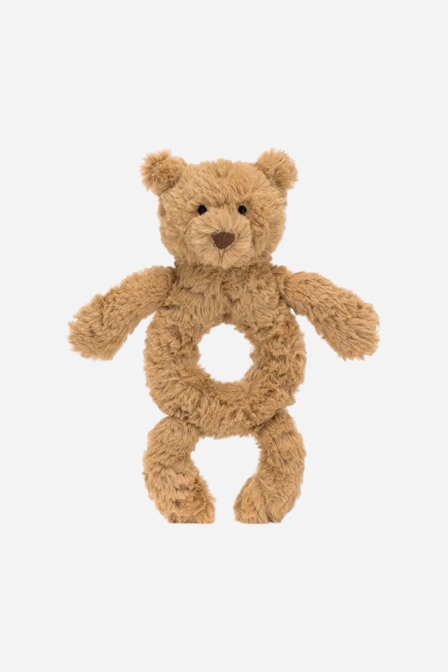 Jellycat Bartholomew Bear Ring Rattle – front view