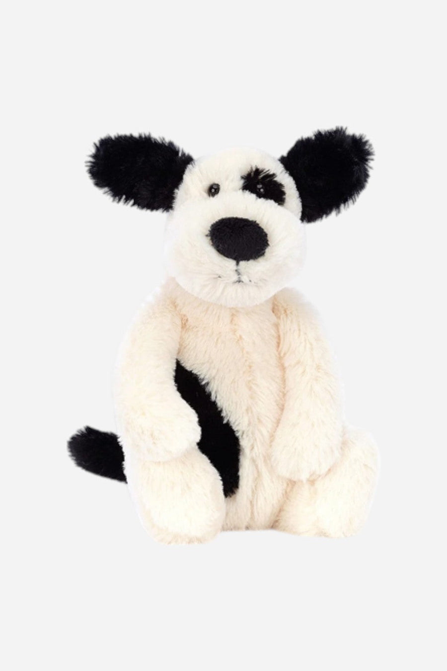 Jellycat Bashful Black & Cream Puppy - Small – front view