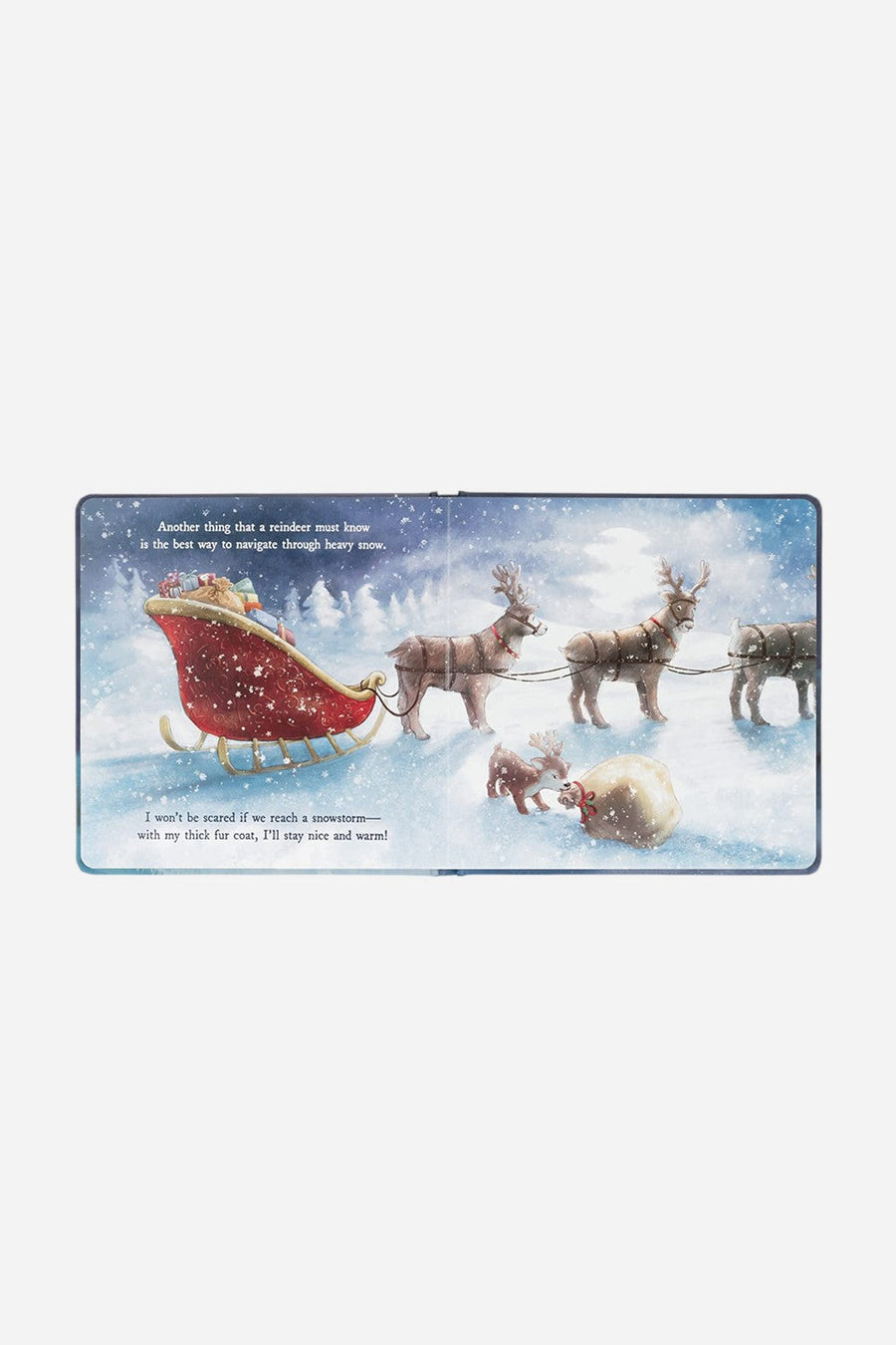 Jellycat Mitzi Reindeer's Dream Book – flat lay