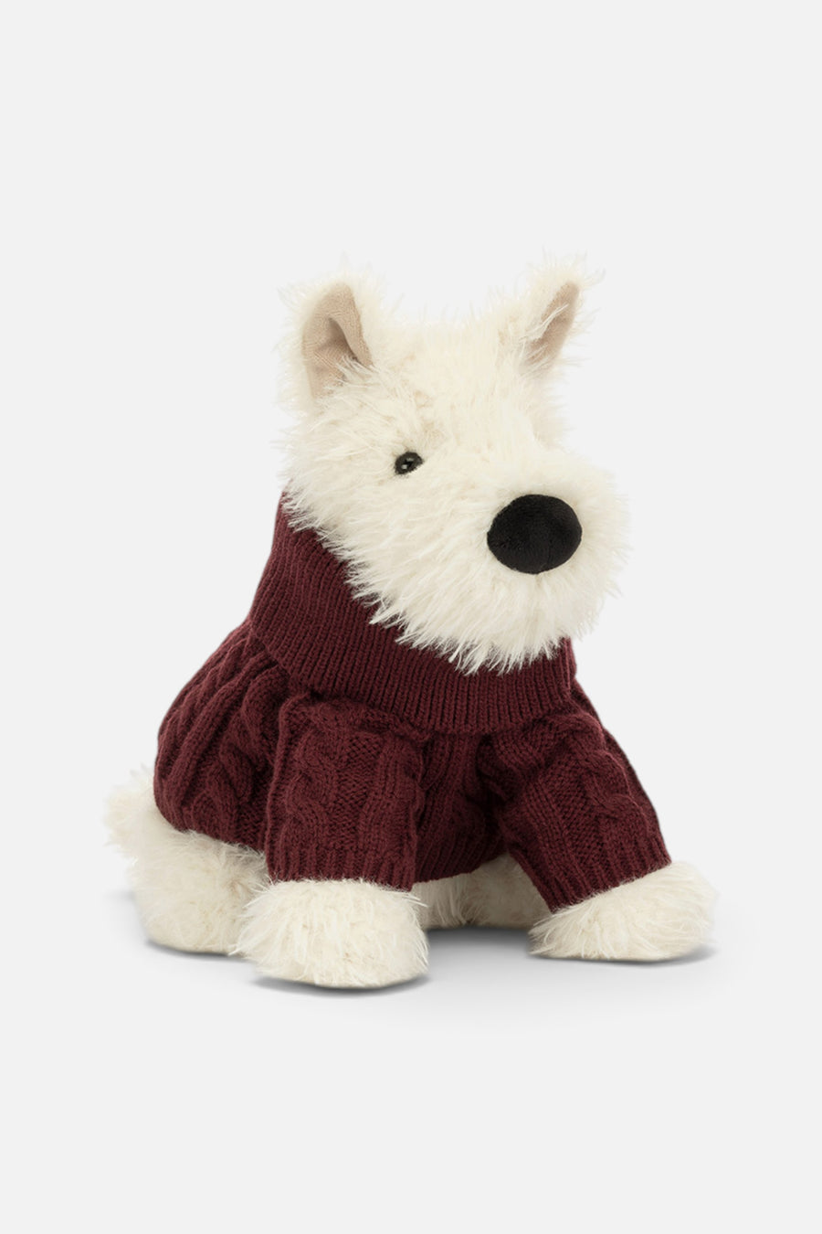 Jellycat Munro Scottie Dog Winter Jumper – front view