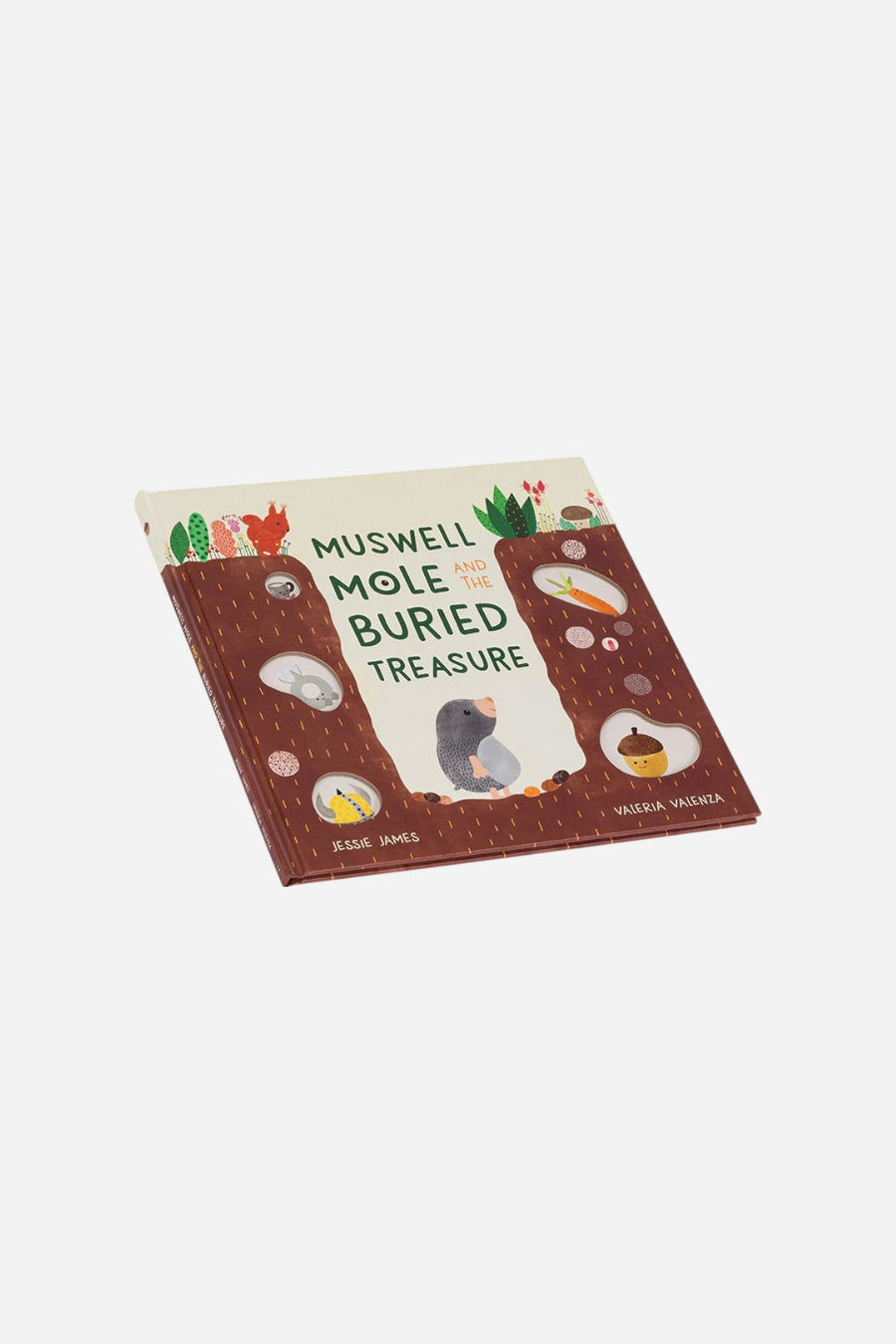 Jellycat Muswell Mole And The Buried Treasure Book – back view