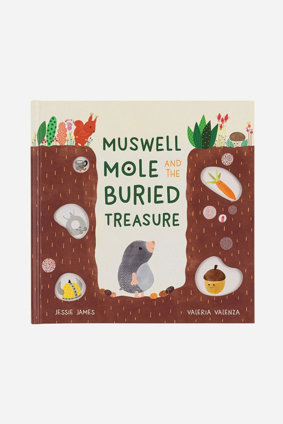 Jellycat Muswell Mole And The Buried Treasure Book – front view