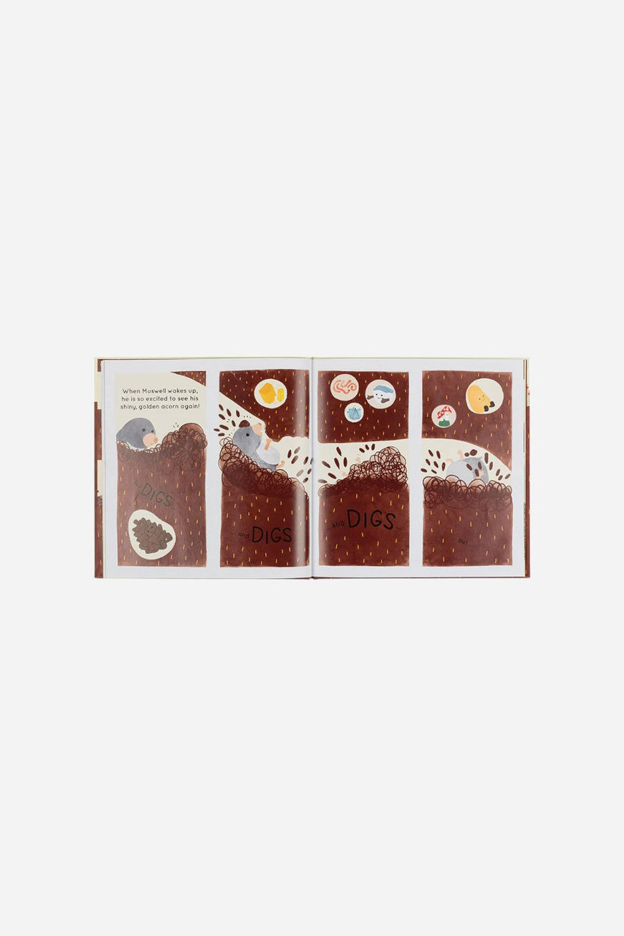 Jellycat Muswell Mole And The Buried Treasure Book – side view