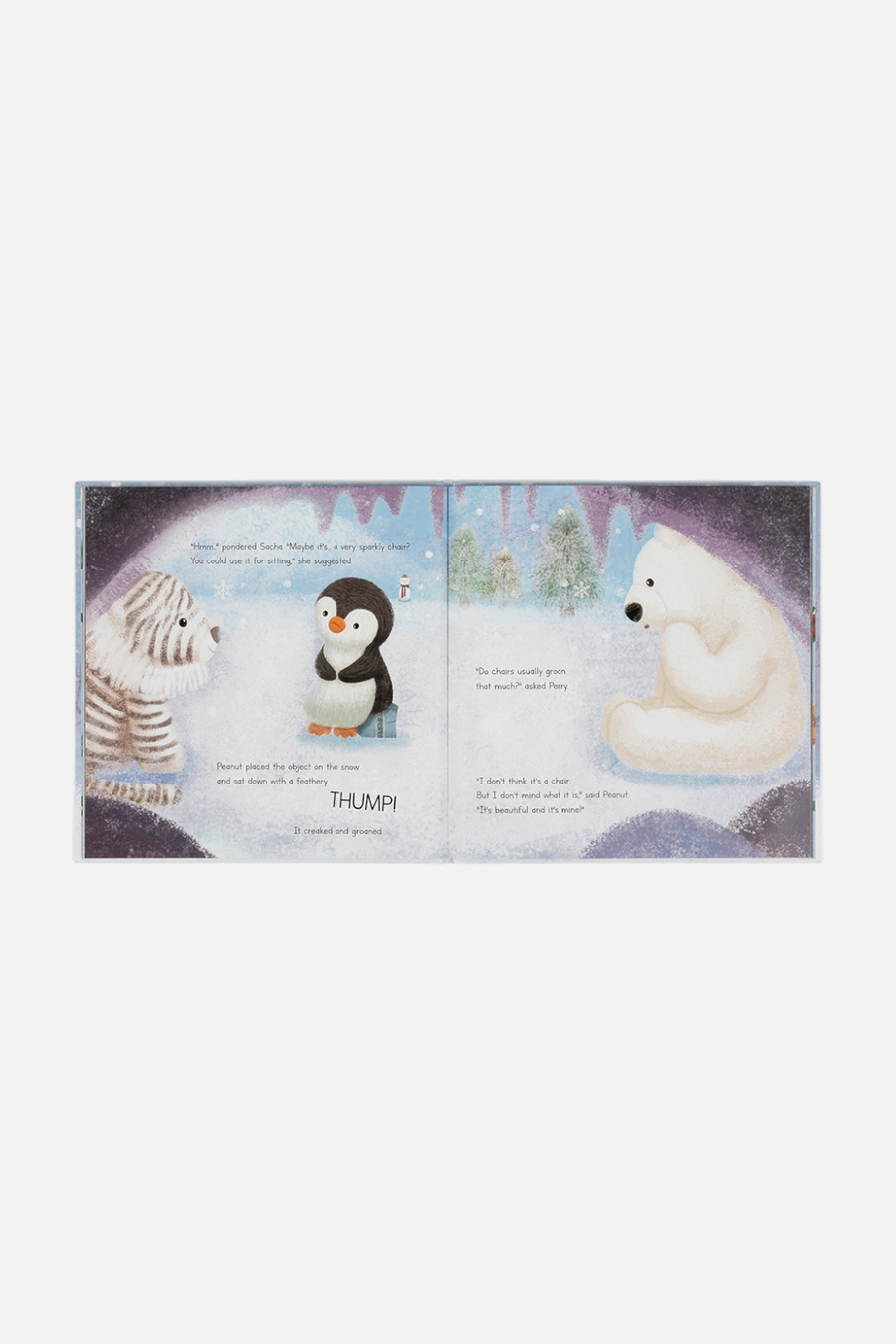 Jellycat Peanut Penguin's Perfect Present Children's Book – side view