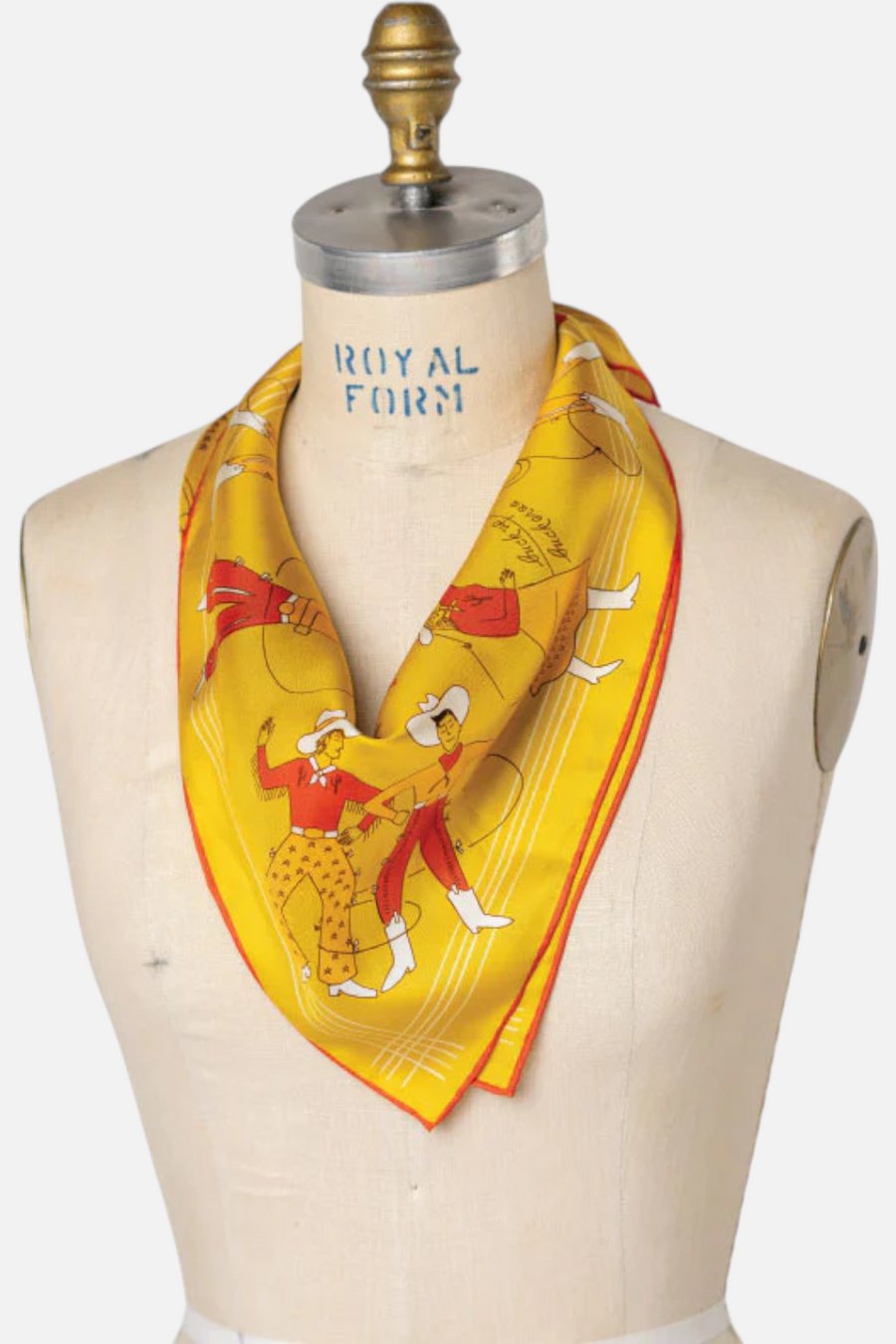 Jenni Earle Buck Up Buckaroo Silk Scarf – back view