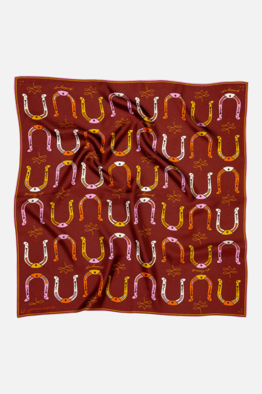 Jenni Earle Giddy Up Silk Scarf – side view