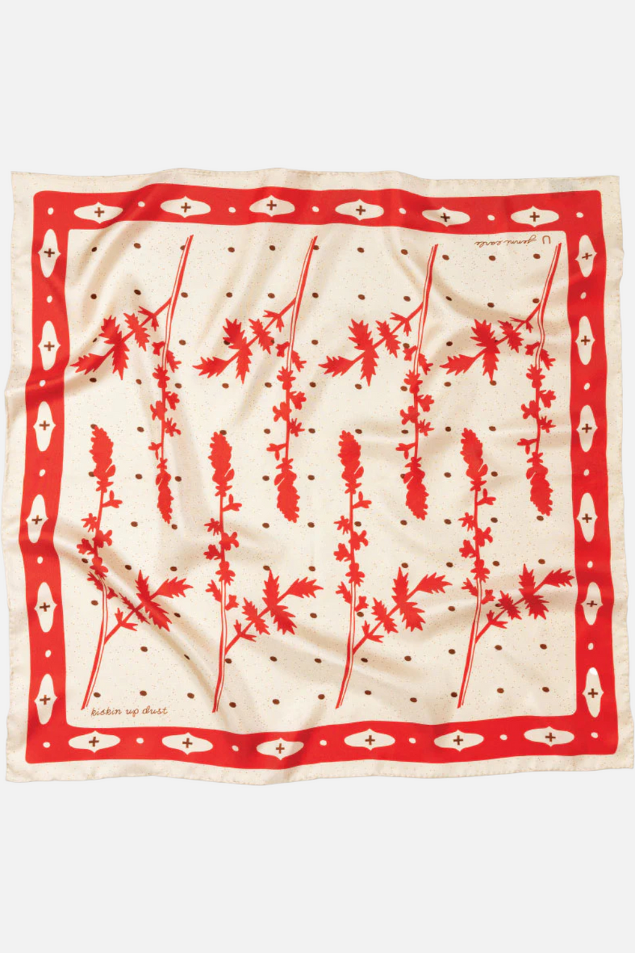 Jenni Earle Kickin Up Dust Silk Scarf – back view