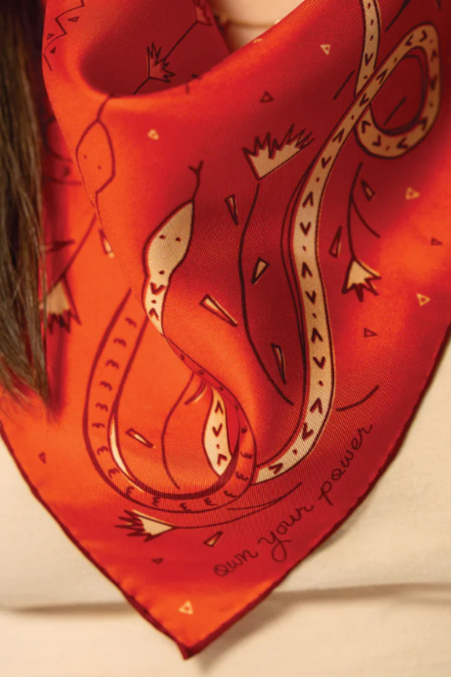 Jenni Earle Own Your Power Silk Scarf – back view