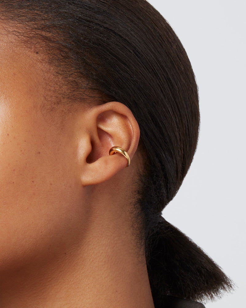 Jenny Bird Dara Ear Cuff & Climber Earring Set in Gold – side view
