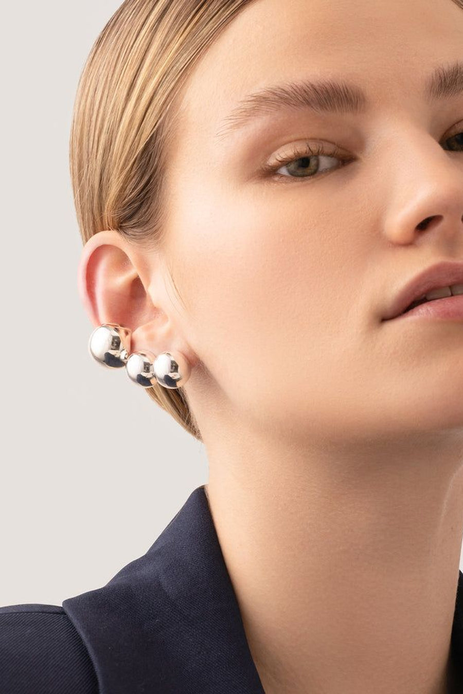 Jenny Bird Lyra Climber Earrings in Sterling Silver – detail