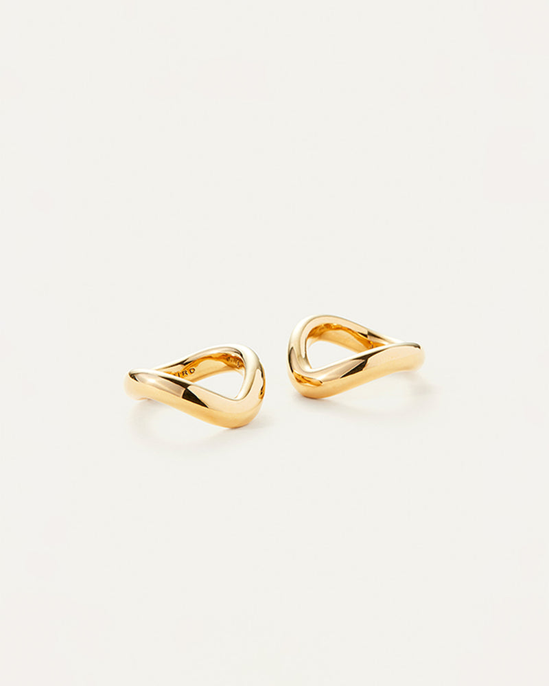 Jenny Bird Ola Ring Set in Gold - Size 6 – back view