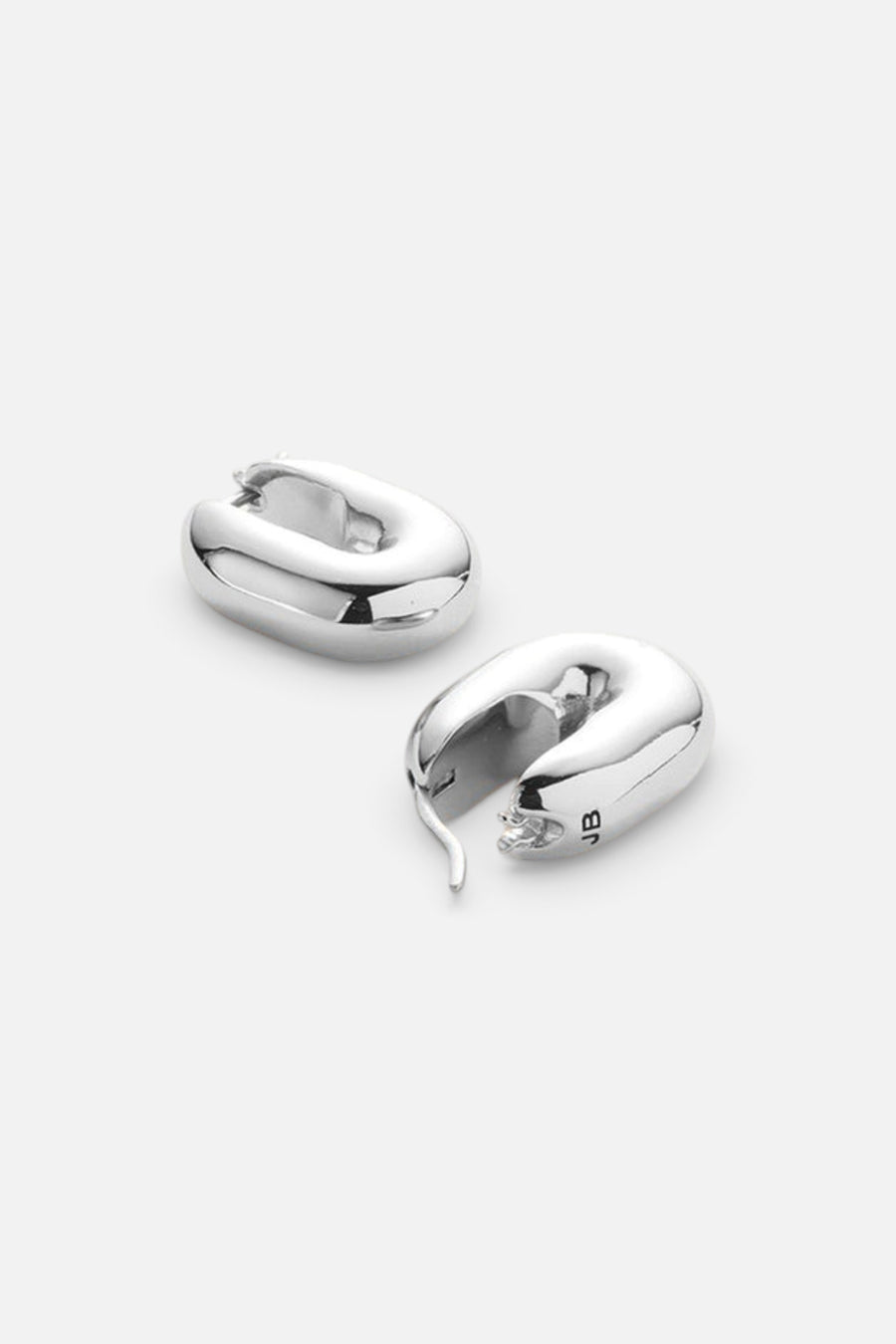 Jenny Bird Puffy U-Link Earrings in Sterling Silver – back view