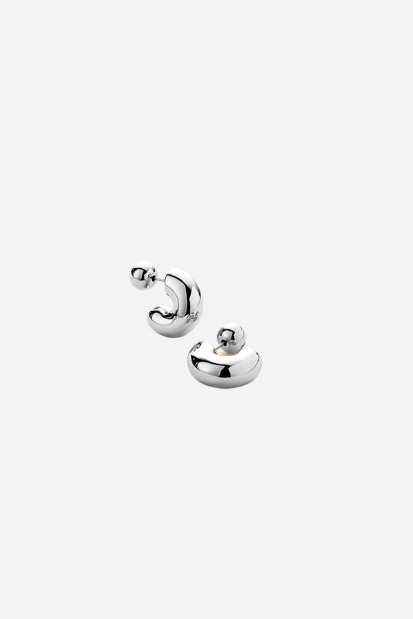 Jenny Bird Small Tome Hoop Earrings in Sterling Silver