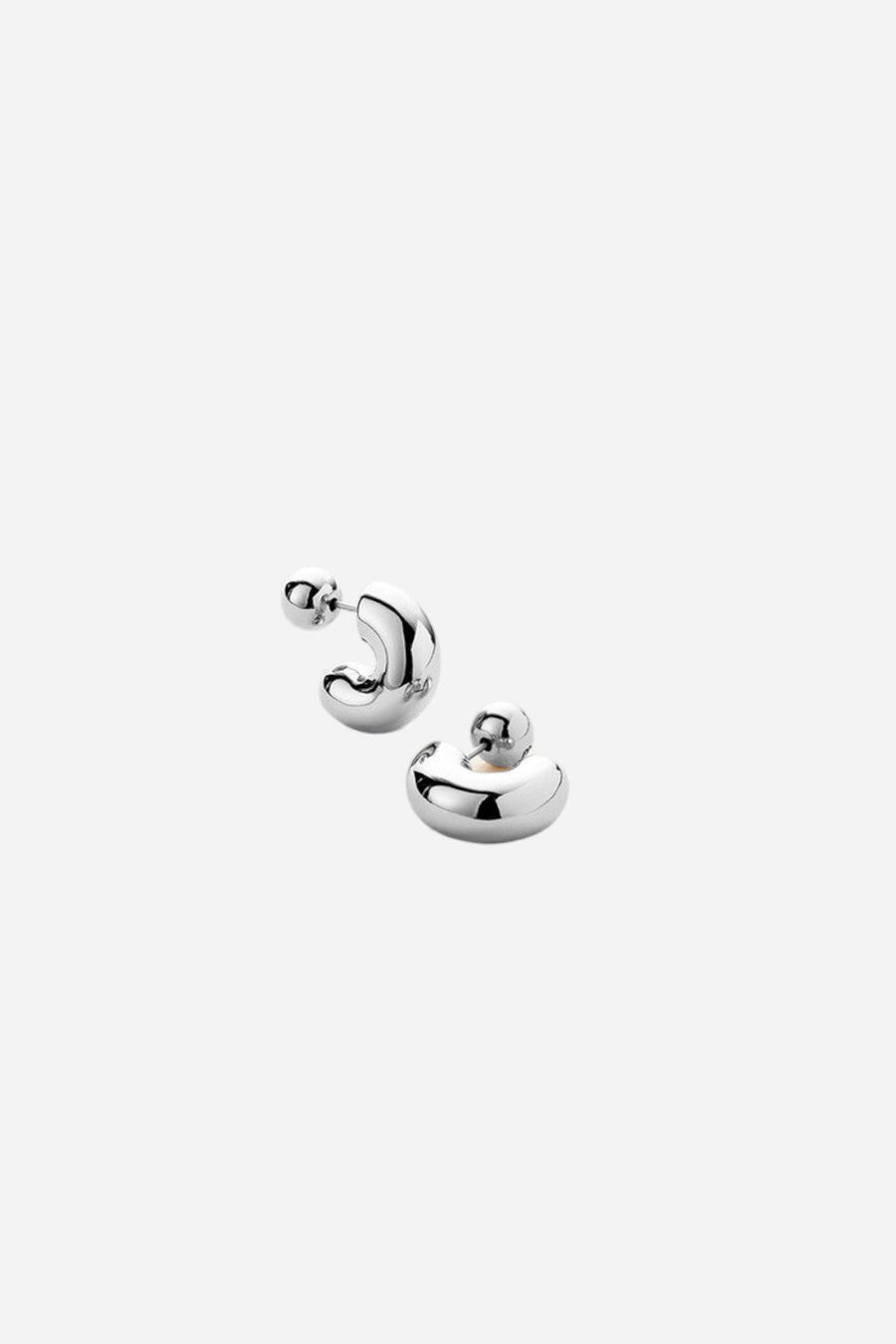 Jenny Bird Small Tome Hoop Earrings in Sterling Silver – front view