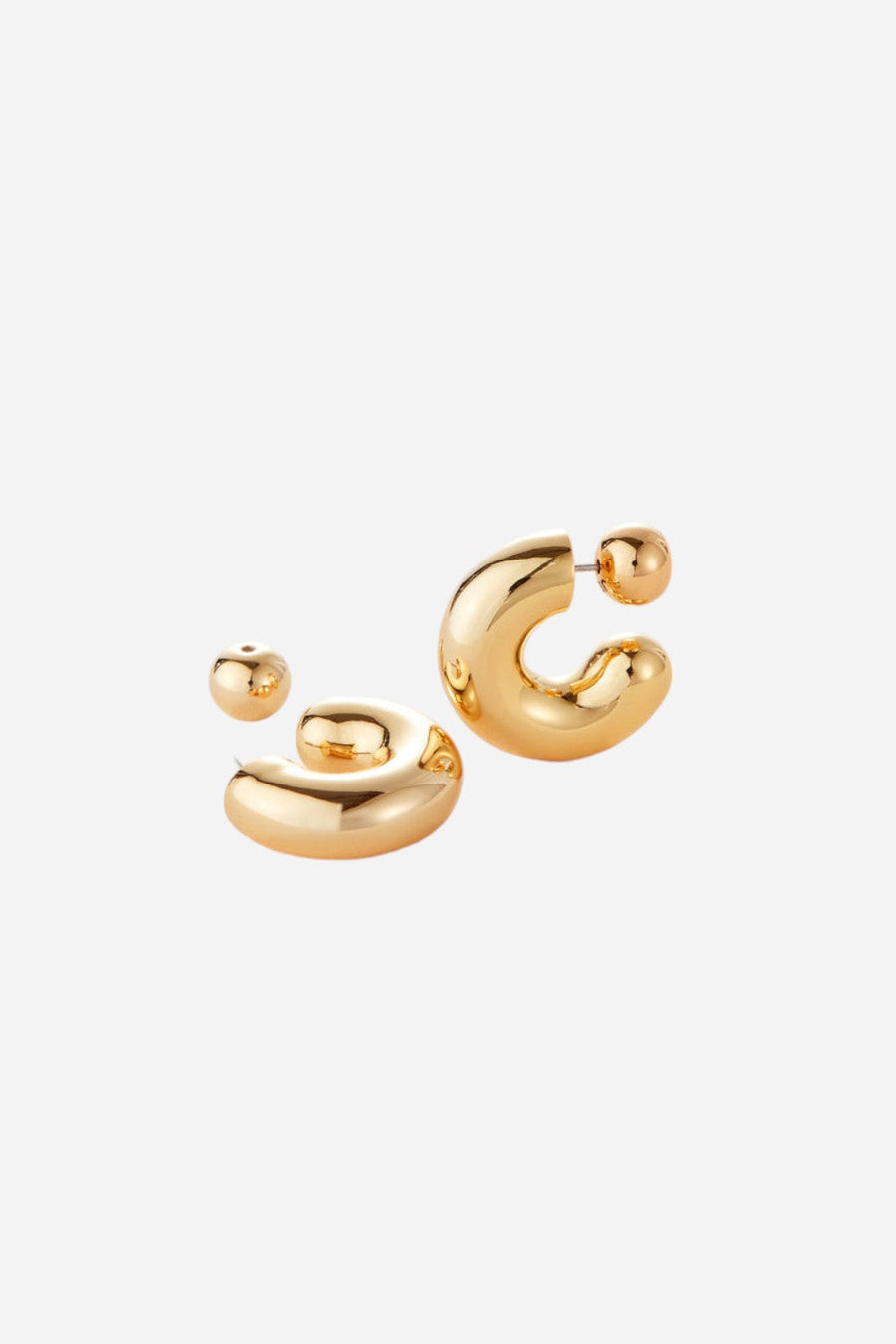 Jenny Bird Tome Hoop Earrings Large in Gold – front view