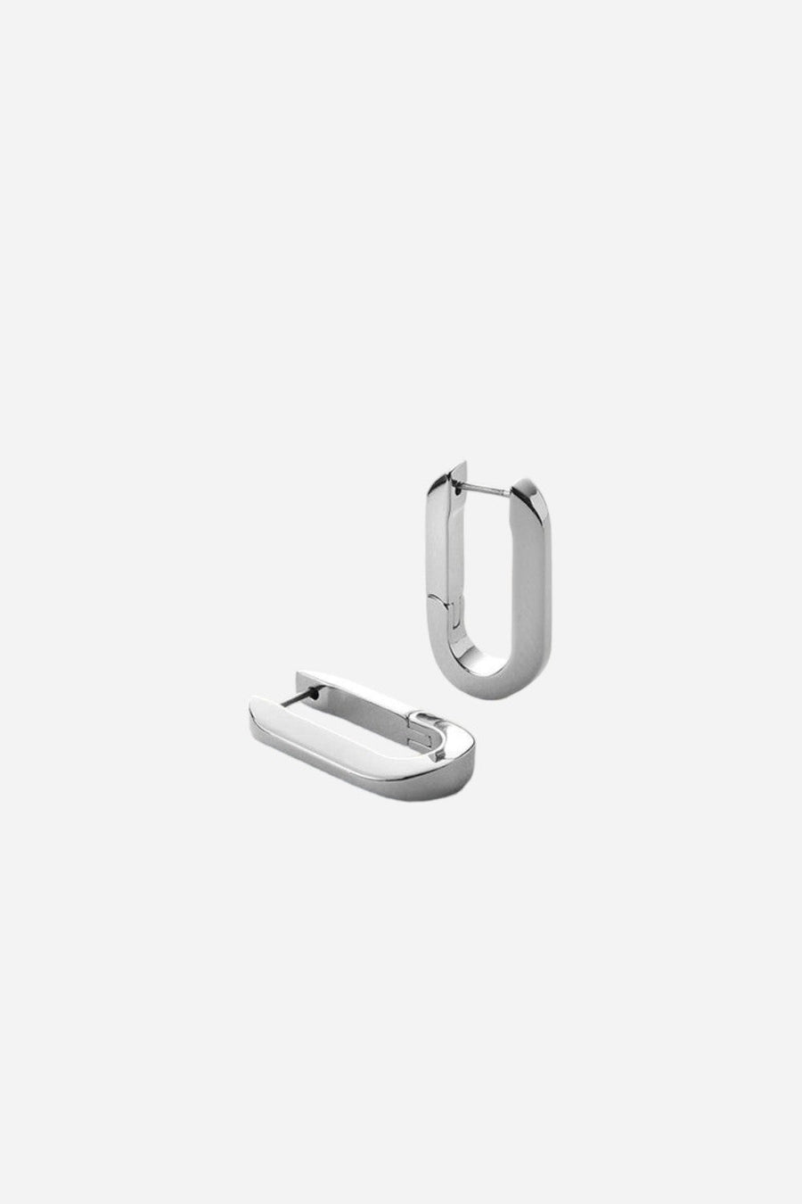 Jenny Bird U-Link Earrings in Sterling Silver – front view