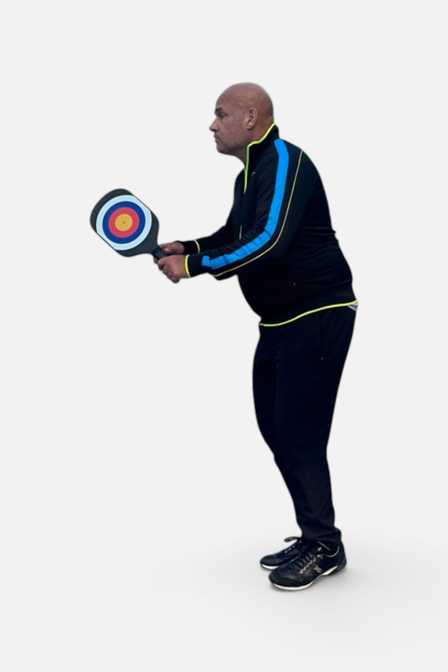 Jill & Ally Bullseye Pickleball Paddle – flat lay