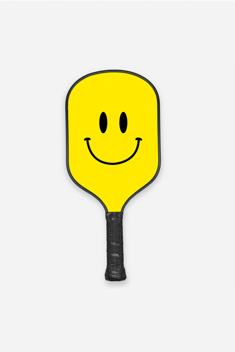 Jill & Ally Smiley Face Pickleball Paddle – front view