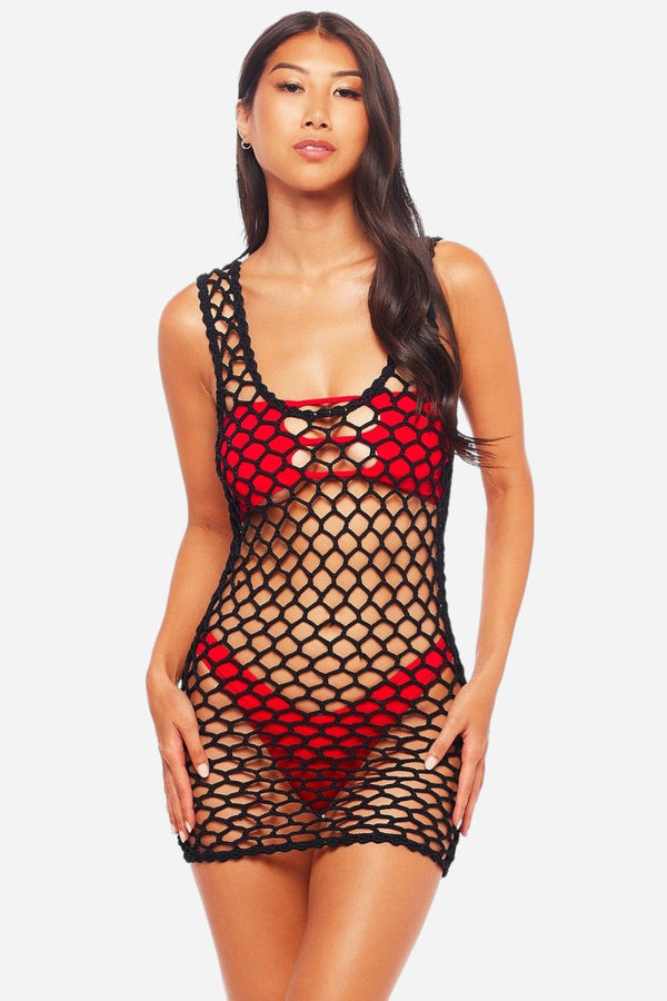 JMP The Label Bermuda Coverup Dress in Midnight Black