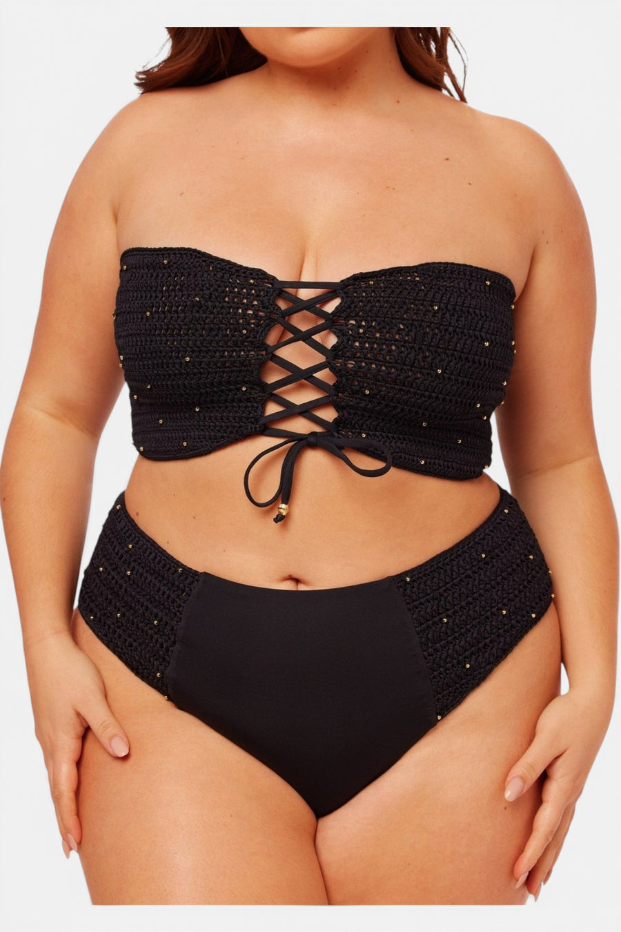 JMP The Label Cancun Bottom in Midnight Black – flat lay