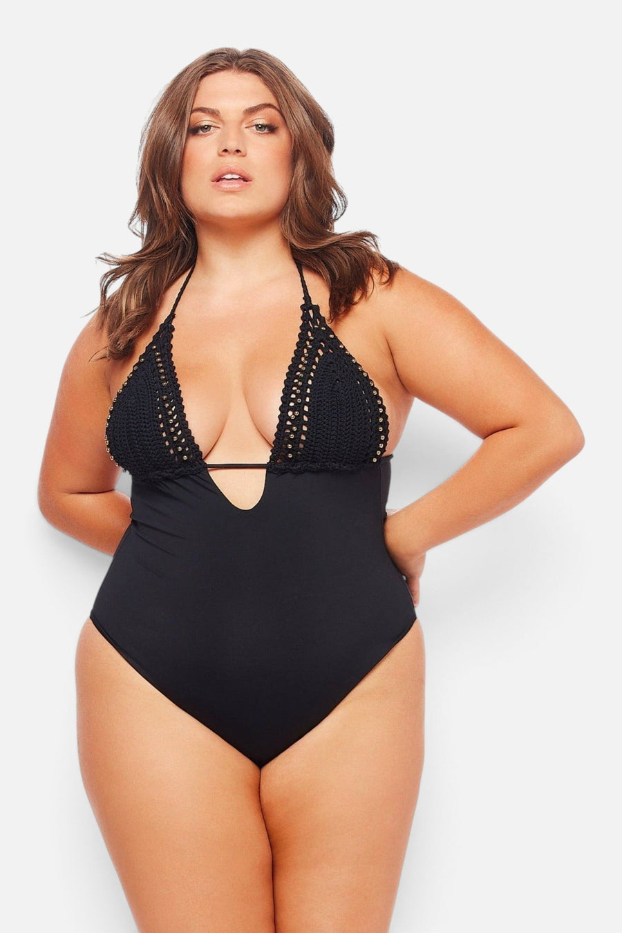 JMP The Label Caracas One Piece in Midnight Black – side view