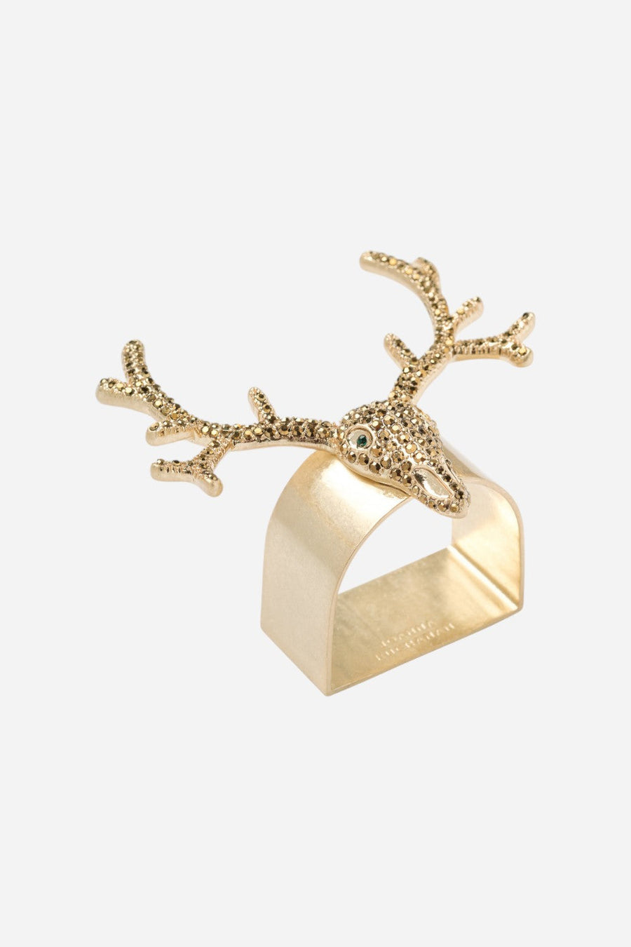 Joanna Buchanan Antler Napkin Rings, Gold, Set of Four – back view