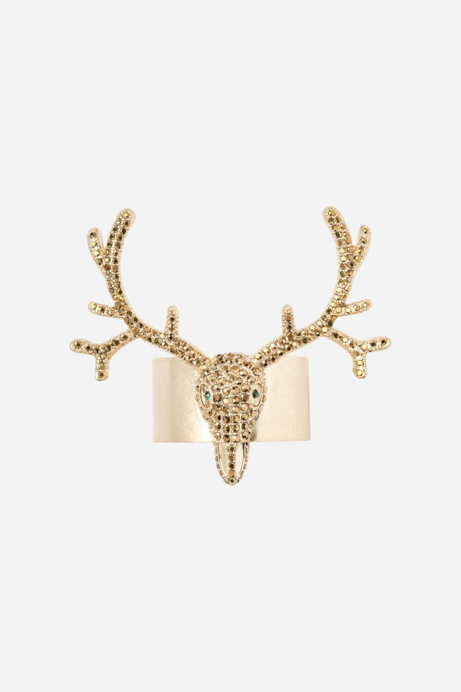 Joanna Buchanan Antler Napkin Rings, Gold, Set of Four – front view