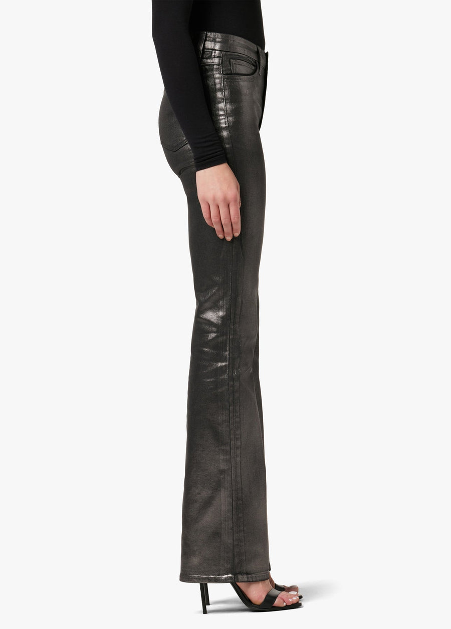 Joes Jeans Hi Honey High Rise Curvy Boot Cut Foil Pants in Gunmetal – back view