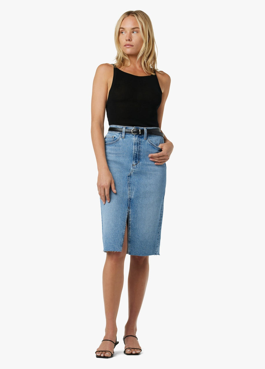 Joes Jeans Joplin Skirt with Raw Hem in Bad Habit – alternate