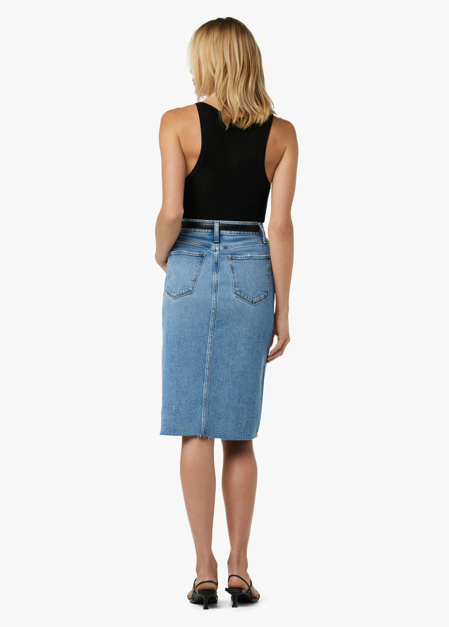 Joes Jeans Joplin Skirt with Raw Hem in Bad Habit – alternate