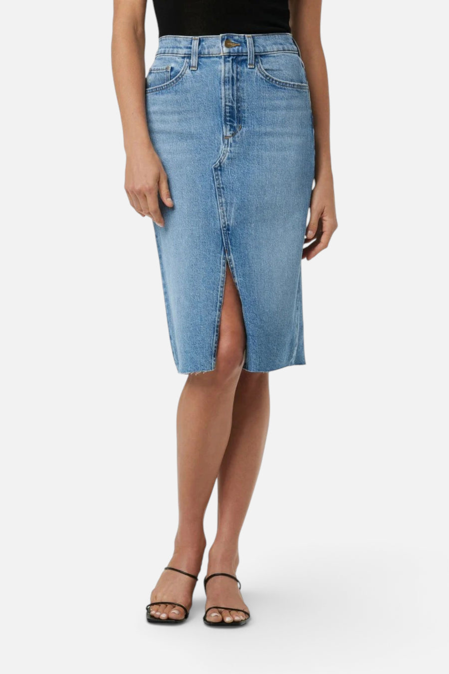 Joes Jeans Joplin Skirt with Raw Hem in Bad Habit – front view