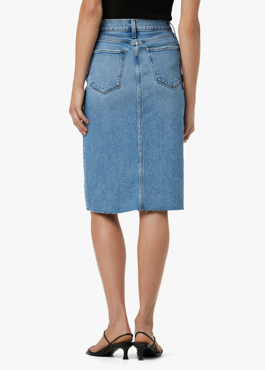 Joes Jeans Joplin Skirt with Raw Hem in Bad Habit – side view