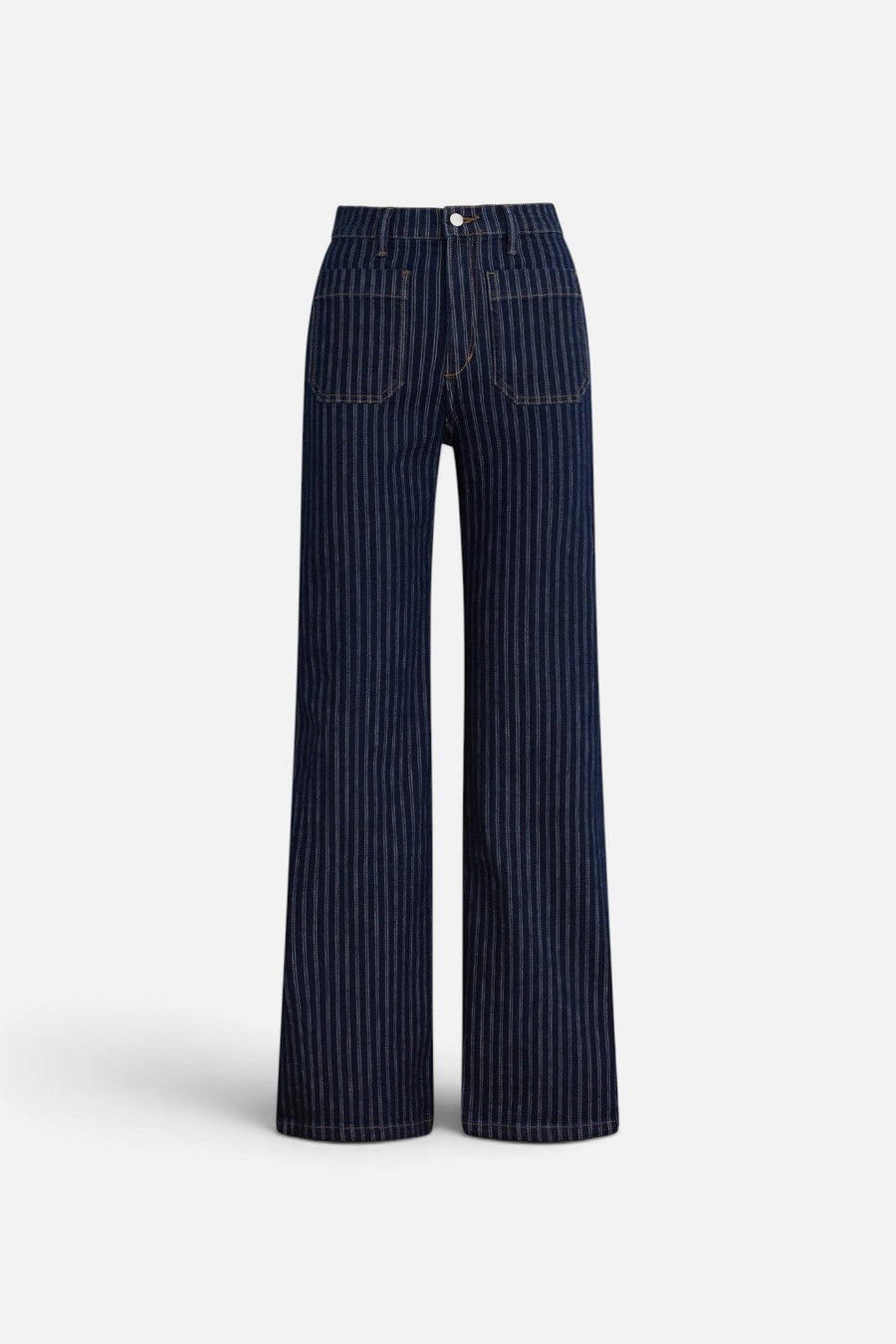 Joes Jeans Mia Patch Pocket High-Rise Wide Leg Jean in Indigo Stripe – alternate