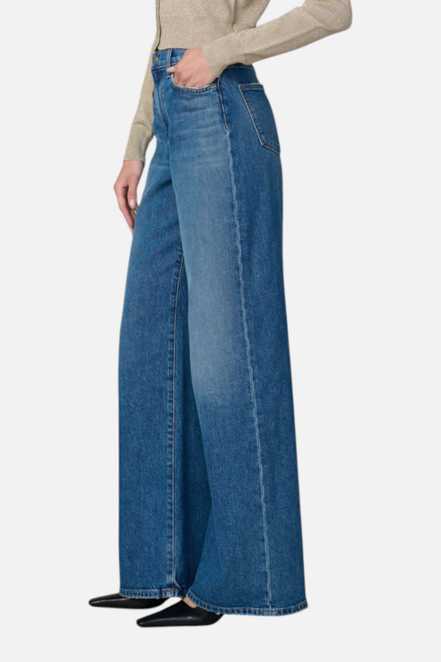 Joes Jeans Mia Wide Leg Jean in Zeal – back view