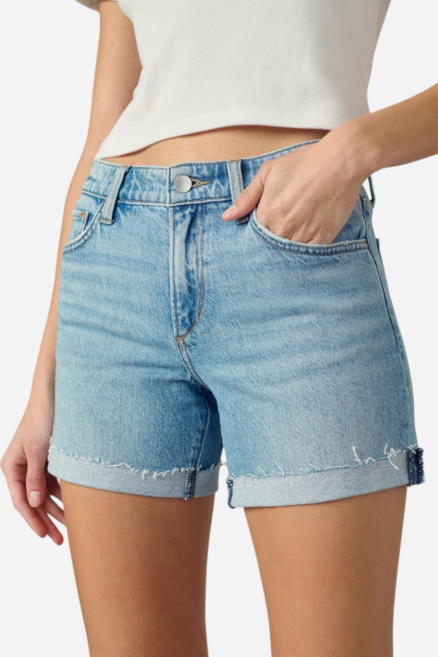 Joe's Jeans The 5" Short with Single Cuff in Taken – flat lay