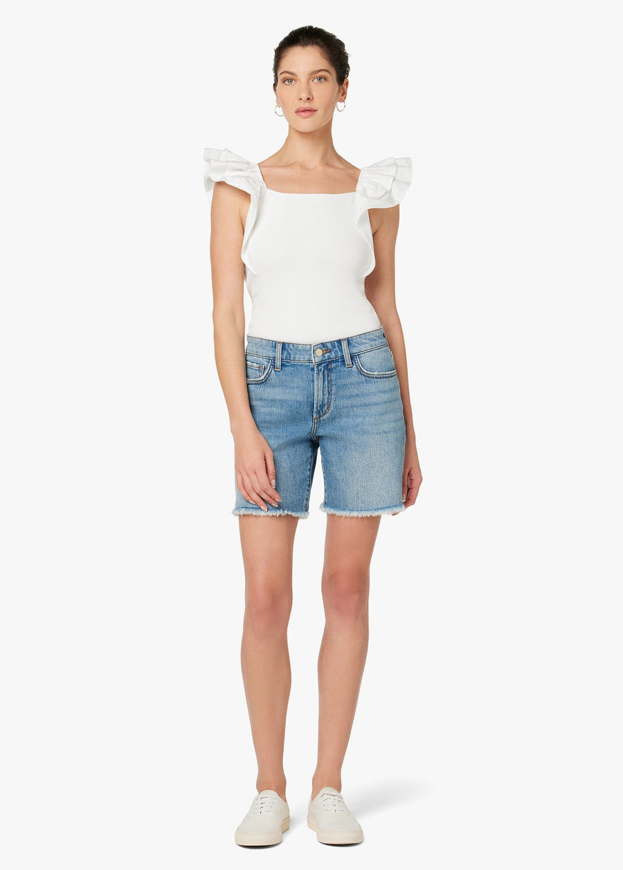 Joes Jeans The 7" Lara Bermuda Short Frayed Hem in So Proud – alternate
