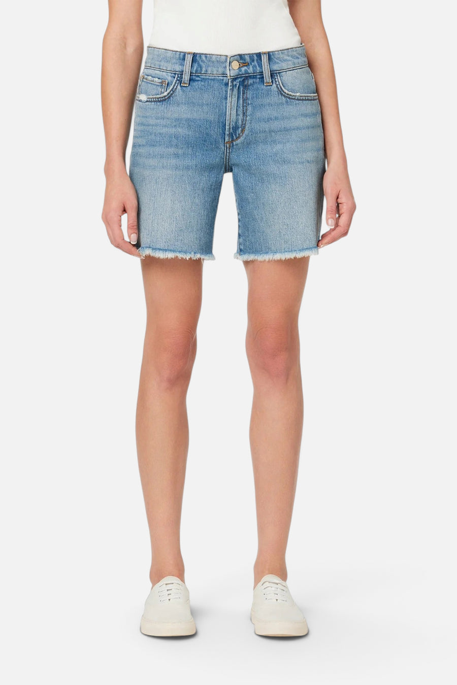 Joes Jeans The 7" Lara Bermuda Short Frayed Hem in So Proud – front view