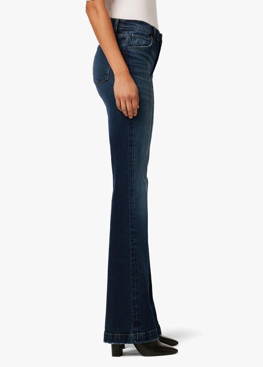 Joe's Jeans The Frankie Mid Rise Bootcut Heirloom Denim Wide Hem – back view