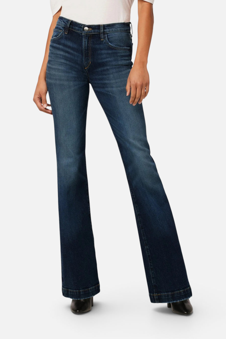 Joe's Jeans The Frankie Mid Rise Bootcut Heirloom Denim Wide Hem – front view