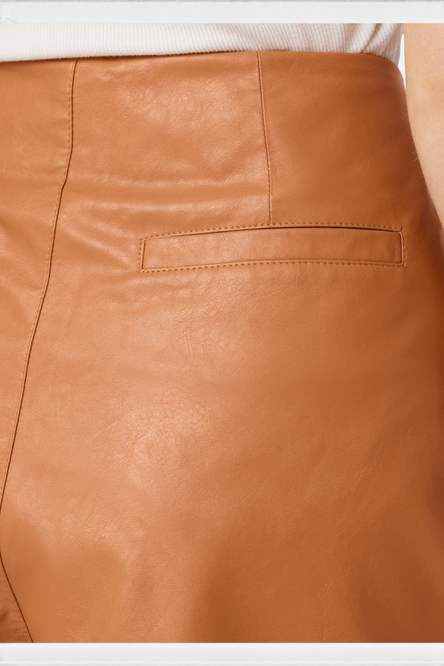 Joes Jeans The Johnnie Weightless Vegan Leather Short – flat lay