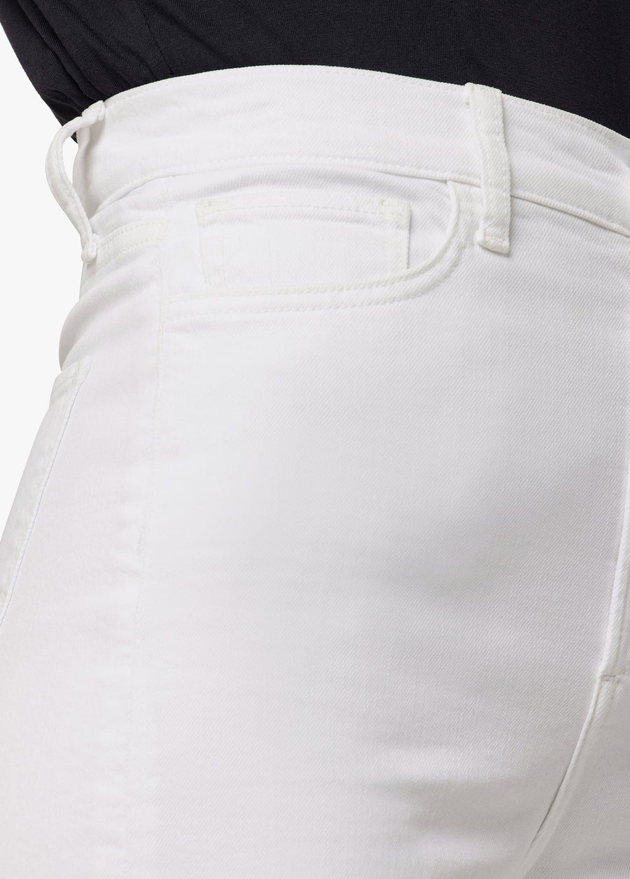 Joes Jeans The Mia High Rise Wide Ankle Vintage Stretch Trouser in White – flat lay