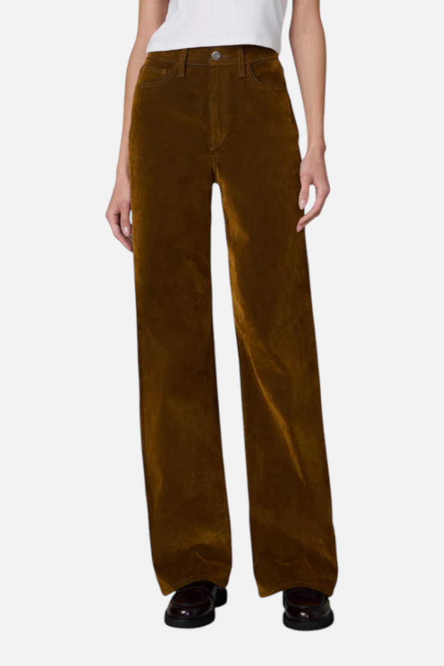 Joes Jeans The Mia Wide Leg Jean in Bronze Brown – back view