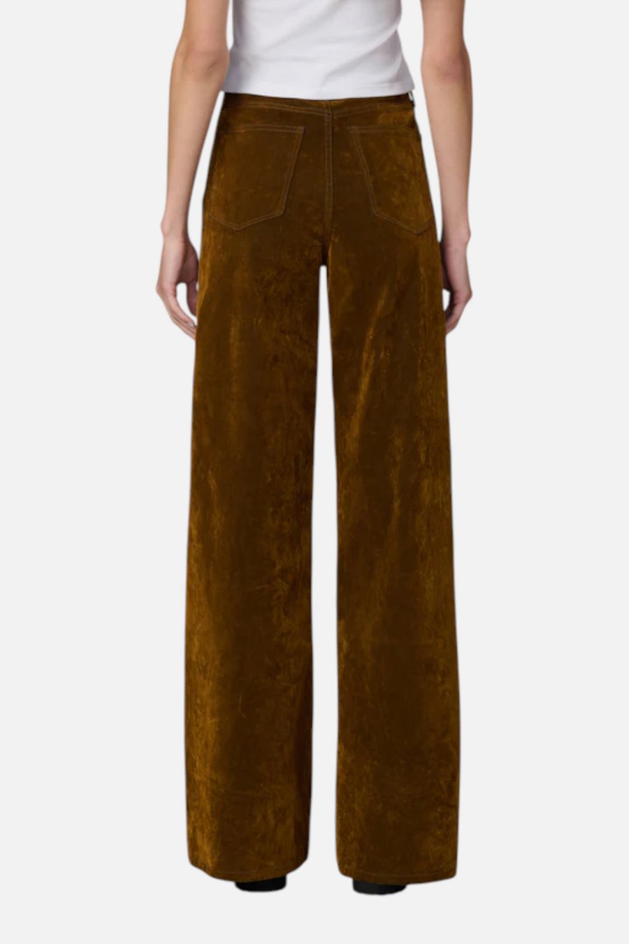 Joes Jeans The Mia Wide Leg Jean in Bronze Brown – detail