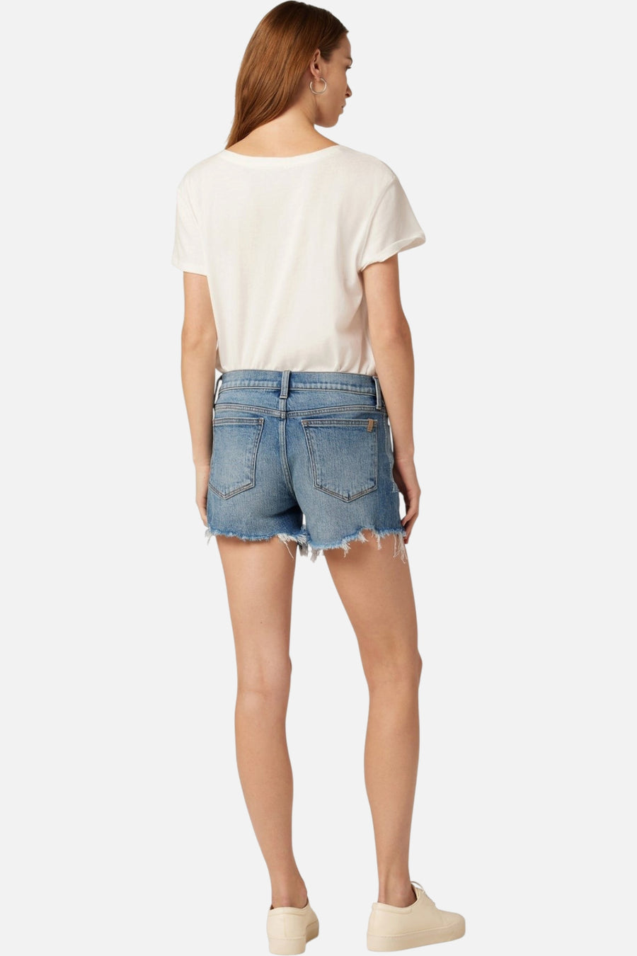 Joes Jeans The Ozzie with Frayed Hem in Opposites Attract – on model