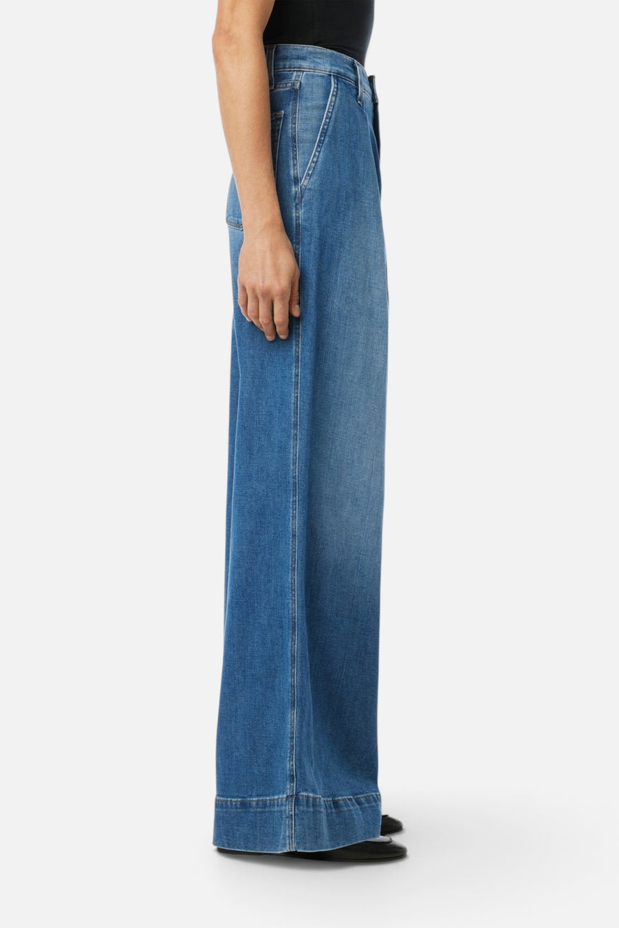 Joes Jeans The Pleated High Rise Denim Trousers in Awake – back view