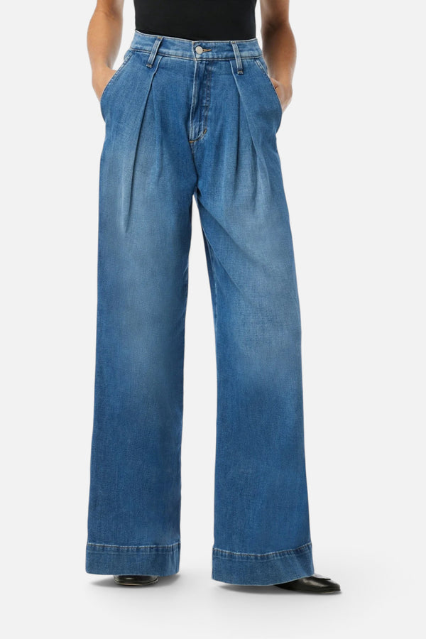 Joes Jeans The Pleated High Rise Denim Trousers in Awake