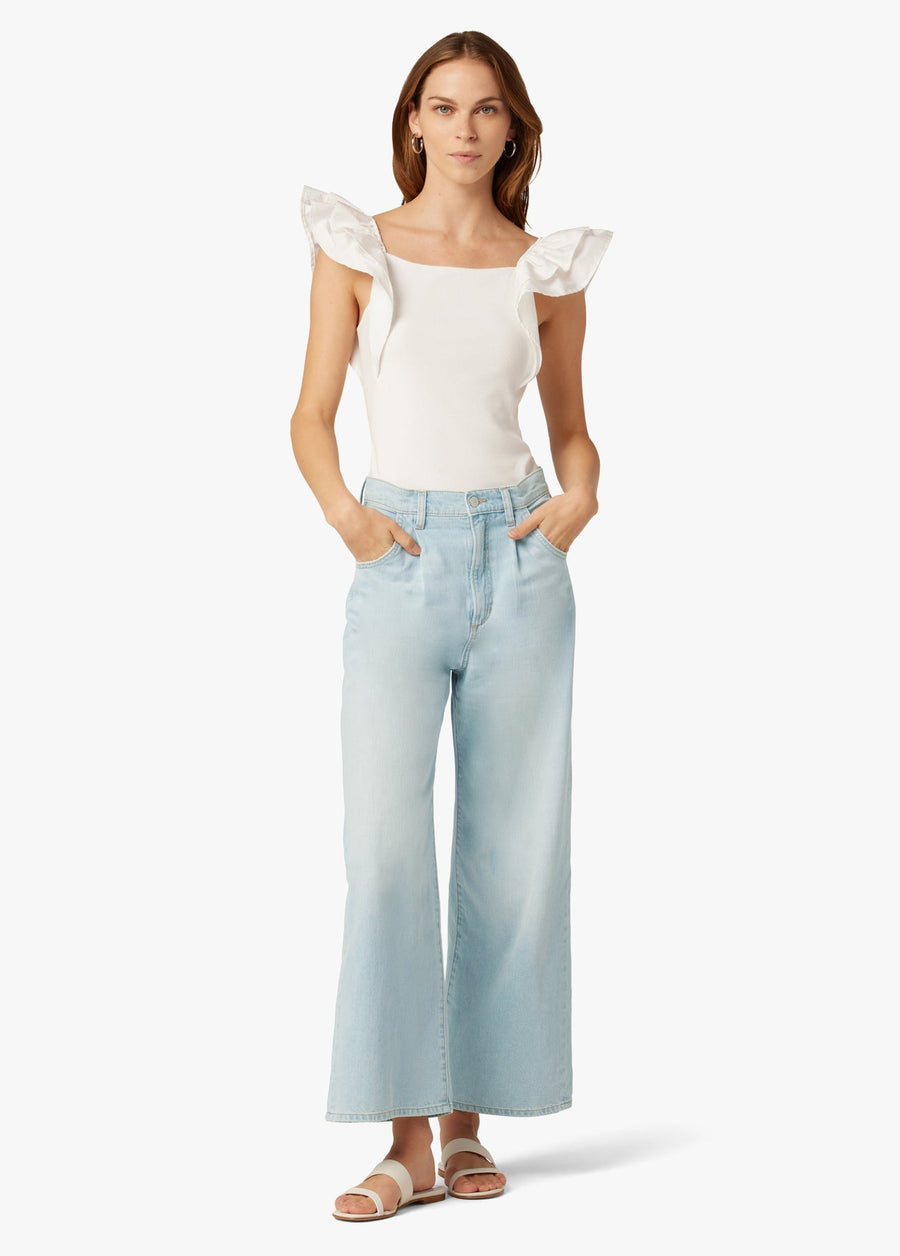 Joes Jeans The Pleated Wide Leg Ankle Weightless in Charming – alternate
